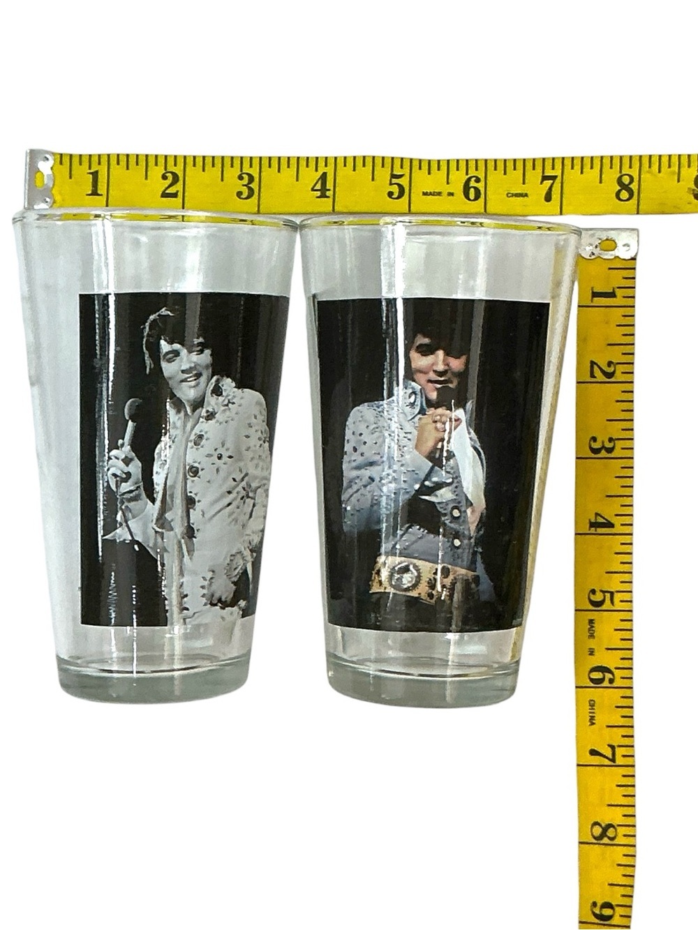 ELVIS Presley Pub Pint Glass Set Vintage Collectible 16 Oz Set of 2 Boxed - Picture 8 of 16